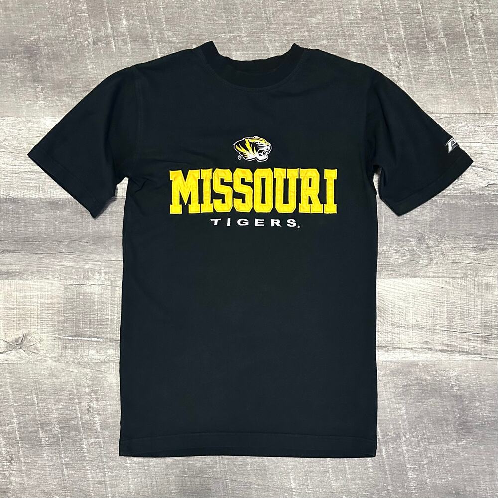 Missouri Tigers Mizzou T Shirt Mens S Black Embroidered College Game Day NCAA